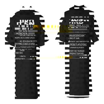 Dickson Name Dickson Facts V2 T-Shirt - Seseable