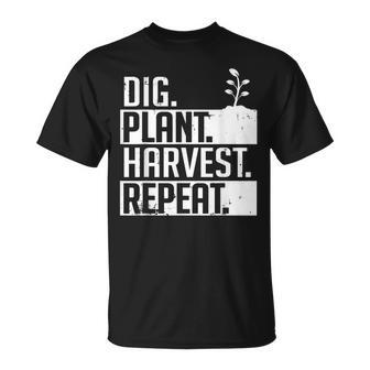 Dig Plant Harvest Repeat Farming Farmer T-shirt - Thegiftio UK