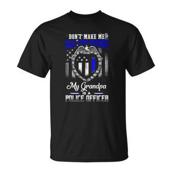 Distressed My Grandpa Is A Police Officer Gift Tee Unisex T-Shirt | Mazezy