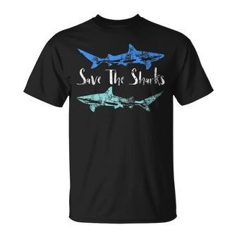 Distressed Save The Sharks Apparel T-shirt - Thegiftio UK