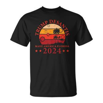 Donald Trump Tee Trump Desantis 2024 Make America Florida Unisex T-Shirt | Mazezy