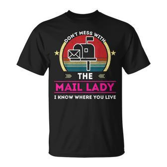 Dont Mess With The Mail Lady Post Office Us Postal Service T-shirt - Thegiftio UK