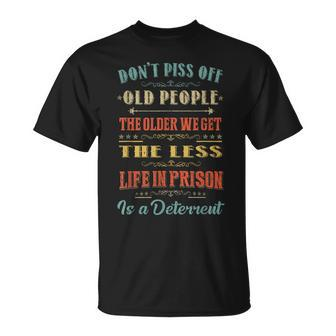 Dont Piss Off Old People Gag For Elderly People T-shirt - Thegiftio UK