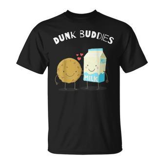 Dunk Buddies Cute Milk & Cookie For Kids And Adults Unisex T-Shirt - Seseable