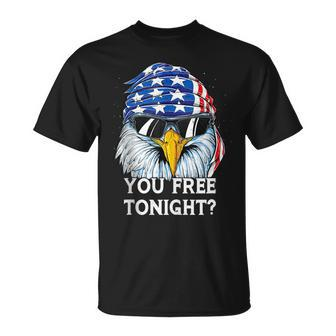 Eagle Women Men Vintage 4Th Of July You Free Tonight Unisex T-Shirt - Seseable