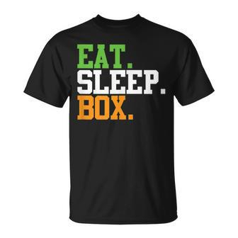 Eat Sleep Box | Irish Pride Boxing Unisex T-Shirt - Seseable