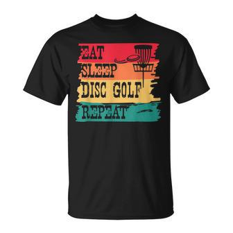 Eat Sleep Disc Golf Repeat Retro Vintage Golf Lovers Costume T-shirt - Thegiftio UK
