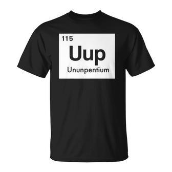 Element 115 Ununpentium Alien Ufo Periodic Table Unisex T-Shirt | Mazezy