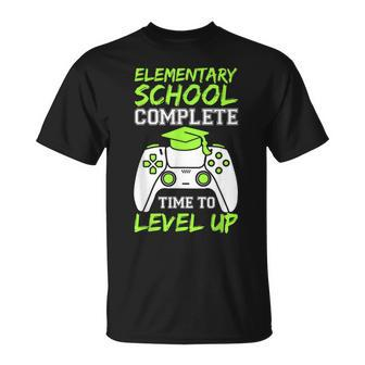 Elementary Complete Time To Level Up  Kids Graduation  Unisex T-Shirt