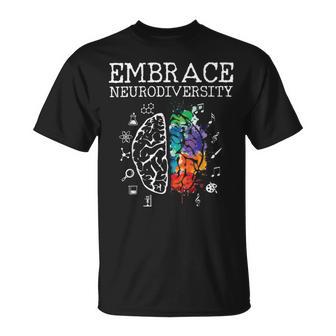 Embrace Neurodiversity Funny V5 Unisex T-Shirt | Favorety