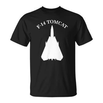 F-14 Tomcat Military Fighter Jet Design On Front And Back Unisex T-Shirt | Mazezy