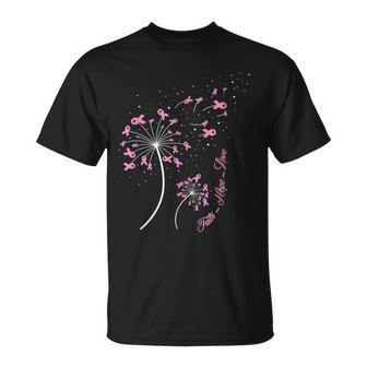 Faith Hope Love Breast Cancer Dandelion Flower Breast Cancer T-shirt - Thegiftio UK
