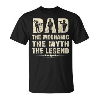 Family 365 Mechanic Dad Mechanics Fathers Day Birthday Gift Unisex T-Shirt - Seseable