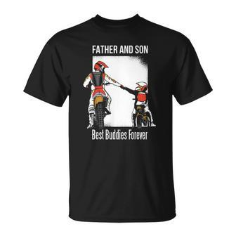 Father And Son Best Buddies Forever Fist Bump Dirt Bike Unisex T-Shirt | Mazezy