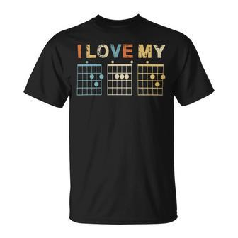 Father Grandpa Best Dad Ever Guitar Chords Musician Funny S Dayidea T 530 Family Dad Unisex T-Shirt - Monsterry AU