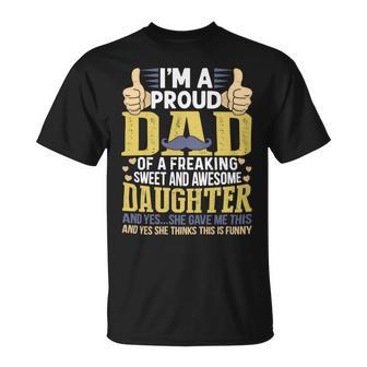 Father Grandpa Gift For Dad From Daughter Funny Fathers Day 5 Family Dad Unisex T-Shirt - Monsterry