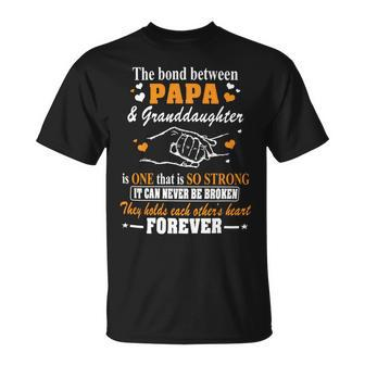 Father Grandpa The Bond Between Papagranddaughter Os One 105 Family Dad Unisex T-Shirt - Monsterry