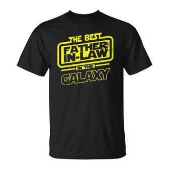 Father In Law The Best In The Galaxy Gift Unisex T-Shirt | Mazezy