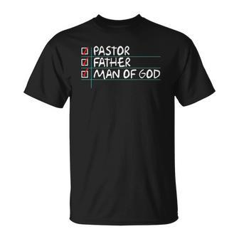 Fathers Day From Church Pastor Dad Man Of God T-shirt - Thegiftio UK
