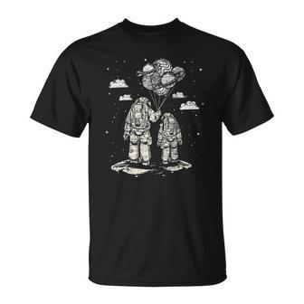 Fathers Day Space Science Astronomy Lover Dad Son Astronaut Unisex T-Shirt | Mazezy