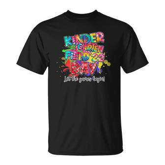 Field Day 2022 Kindergarten Let The Games Begin Kids Tie Dye Unisex T-Shirt | Mazezy