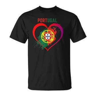 Flag Of Portugal Portuguese Flag Travel Souvenir Unisex T-Shirt | Mazezy