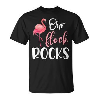 Our Flock Rocks Flamingo Matching T-shirt - Thegiftio UK