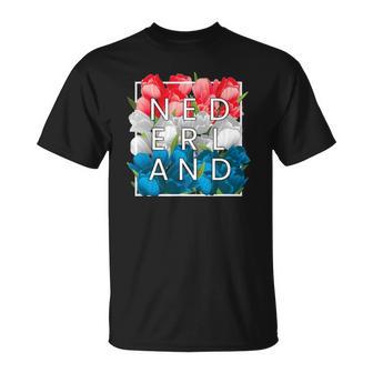Flowers Of Nederland Word Art The Netherlands Dutch Pride T-shirt - Thegiftio