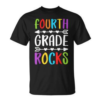 Fourth Grade Rocks 4Th Grade Back To School Unisex T-Shirt - Seseable
