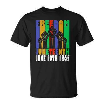 Freedom Juneteenth June 19Th 1865 Black Freedom Independence T-shirt - Thegiftio UK
