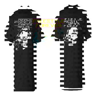 Freestyle Forever Skull With Headphone Jamming 80S Music Unisex T-Shirt | Mazezy