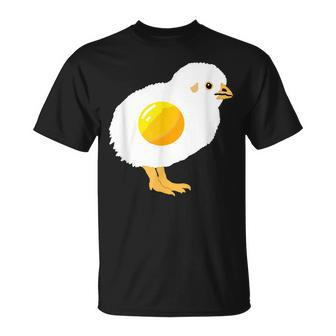 Fried Egg Chicken Sunny Side Up Egg Yolk Breakfast Food Unisex T-Shirt - Seseable