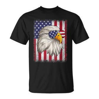 Funny 4Th Of July Usa Flag American Patriotic Eagle Unisex T-Shirt - Seseable
