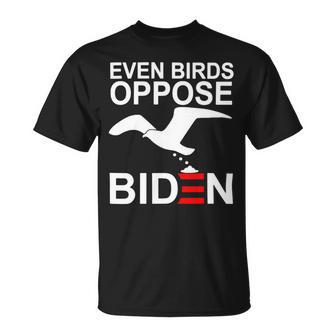 Funny Even Birds Oppose Biden Unisex T-Shirt | Favorety