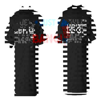 Funny Fourth Of July 4Th Of July Im Just Here To Bang Unisex T-Shirt | Seseable CA