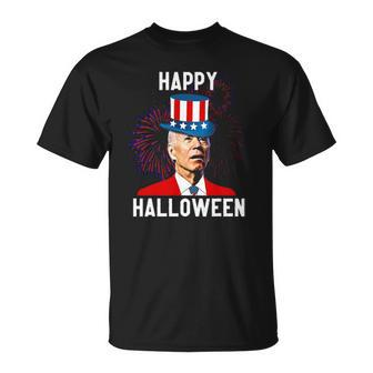 Funny Joe Biden Confused Halloween For Fourth Of July Unisex T-Shirt | Mazezy