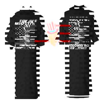 Funny Joe Biden Dazed Merry 4Th Of You Know The Thing Unisex T-Shirt | Mazezy