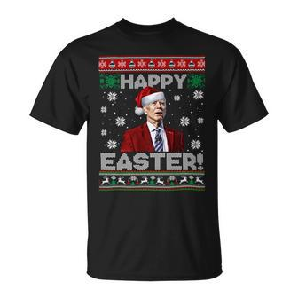 Funny Joe Biden Happy Easter Ugly Christmas Unisex T-Shirt - Monsterry DE