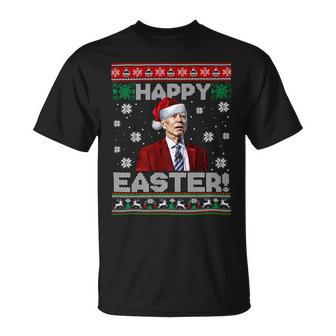 Funny Joe Biden Happy Easter Ugly Christmas Unisex T-Shirt | Favorety DE