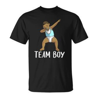 Funny Team Boy Gender Reveal Gift Men Women Cool Baby Boy Unisex T-Shirt | Mazezy