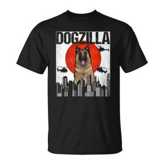 Funny Vintage Japanese Dogzilla Belgian Tervuren Unisex T-Shirt | Mazezy