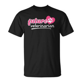 Future Veterinarian Gift Vet Tech Men Women Kids Vet School Unisex T-Shirt | Mazezy