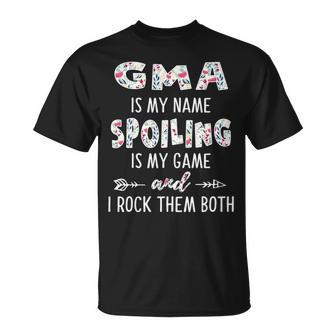 G Ma Grandma G Ma Is My Name Spoiling Is My Game T-Shirt - Seseable