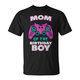 Gamer Mom Of The Birthday Boy Matching Gamer Unisex T-Shirt - Seseable
