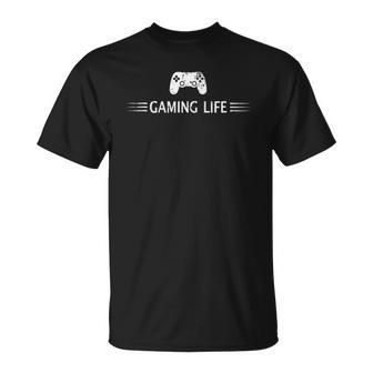 Gaming Life Gaming Controller Game Gift Boys & Kids Unisex T-Shirt | Mazezy