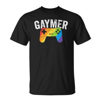 Gaymer Lgbt Gamer Pride Rainbow Parade March Nerd Geek T-shirt - Thegiftio UK