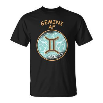 Gemini Af Zodiac Sign Gemini Unisex T-Shirt | Mazezy