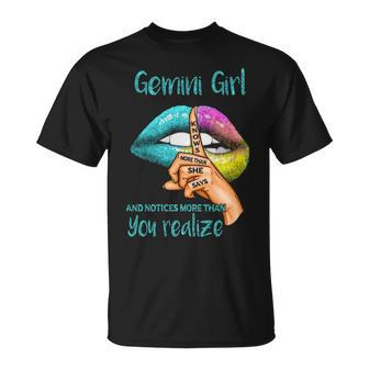 Gemini Girl Gemini Girl Knows More Than She Says T-Shirt - Seseable