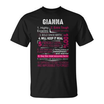 Gianna Name Gianna Name T-Shirt - Seseable