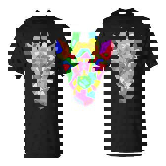 Giraffe Colorful Animal Geometric Giraffe T-shirt - Thegiftio